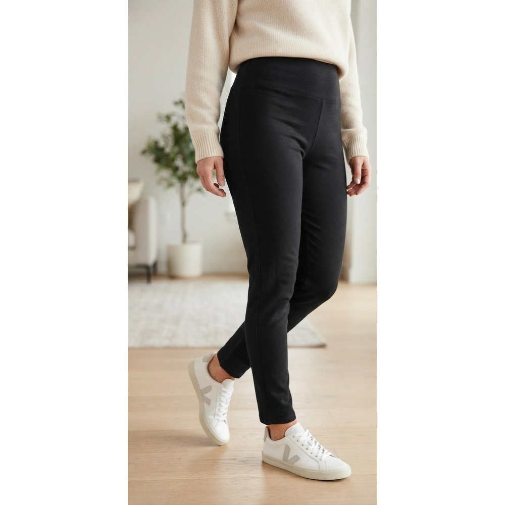 Michael Kors Black Pull On Ponte Knit Leggings Pants Size Medium